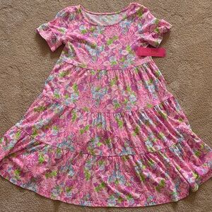 Lilly Pulitzer Amethyst Moms the Word Jodee Pink and Green Floral Dress